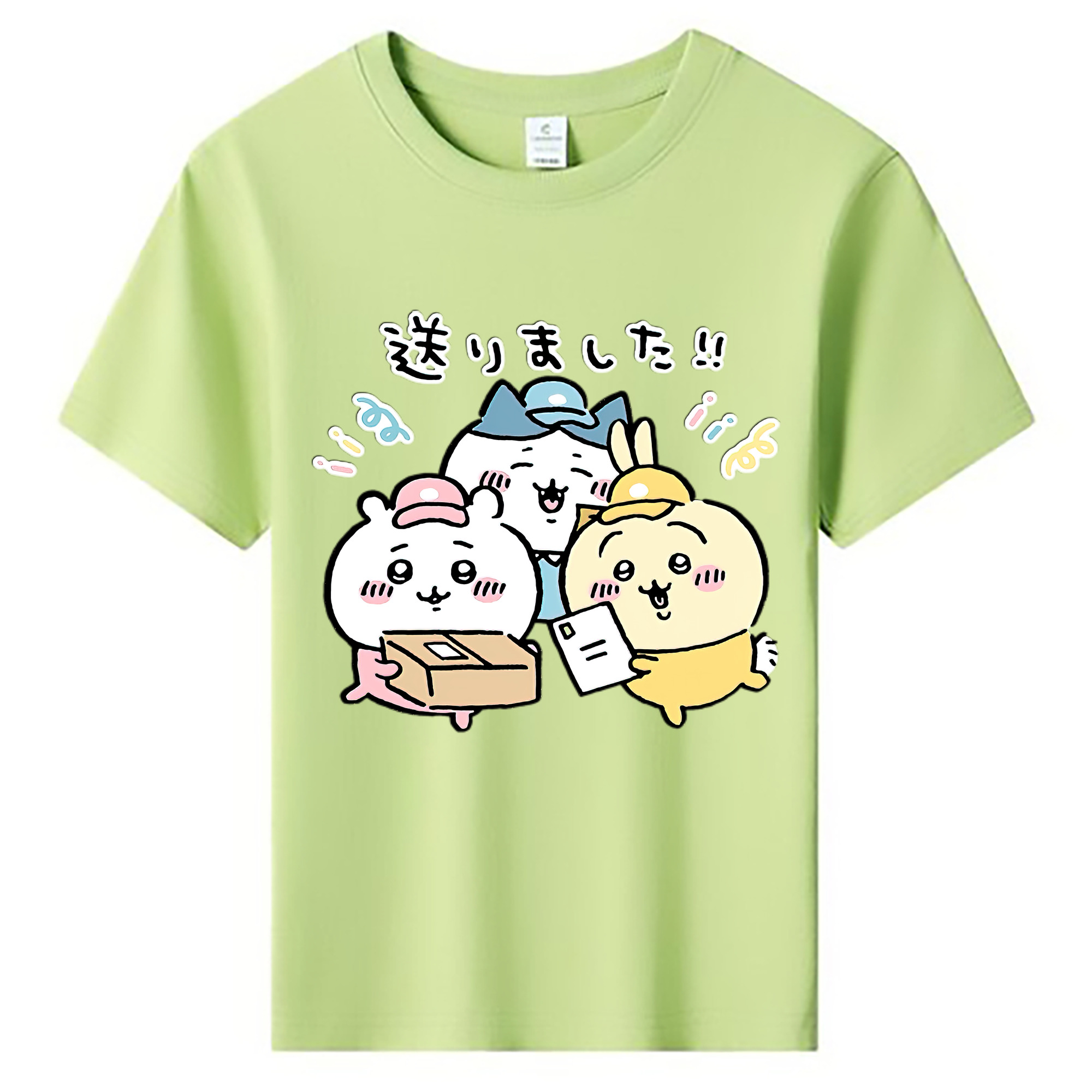 （画像用） ちいかわ ハチワレ Chii-kawa hachiware 綿100％キッズTシャツ（フロントプリント）